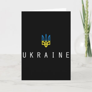 Ukraine-Shirt Ukrainisch Tryzub-Flagge Dreizack Mi Karte