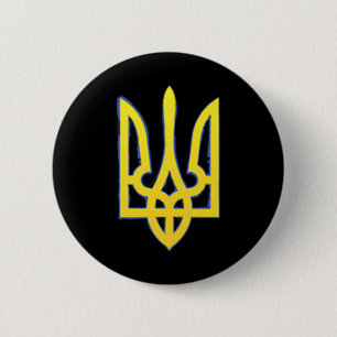 Ukraine-Shirt Ukrainischer Dreizack Militärischer  Button