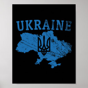 Ukraine-Shirt Zelensky Ukrainischer Tryzub Patriot Poster