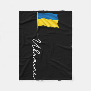 Ukraine-Signatur-Flaggenmast - Patriotisch Ukraini Fleecedecke