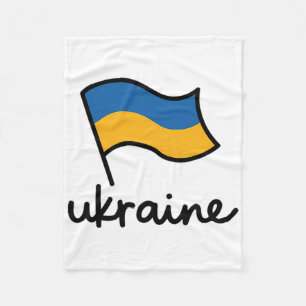 Ukraine Signatur-Flaggenmast - Patriotisch Ukraini Fleecedecke
