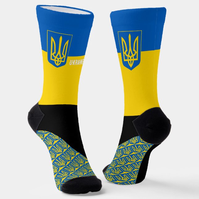 Ukraine Socken, ukrainische Flagge patriotisch / s Socken (Gewinkelt)