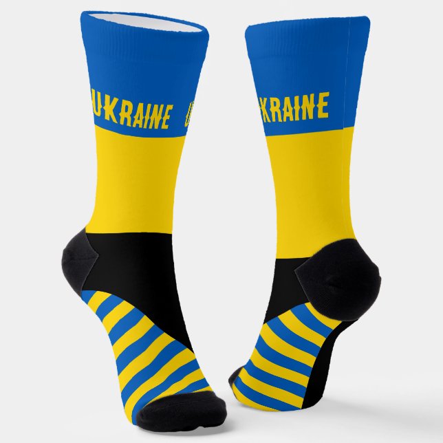 Ukraine Socken, ukrainische Flaggenfarben / Sport Socken (Gewinkelt)