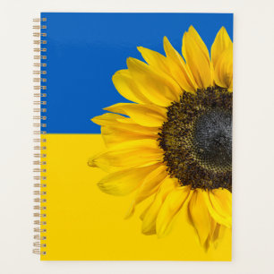 Ukraine Sonnenblume auf Fahne Planer