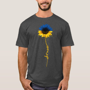 Ukraine Sonnenblume ukrainische Flagge steht mit d T-Shirt