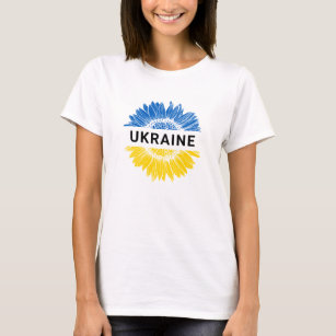 Ukraine Sonnenblume Ukrainische Solidarität T-Shirt