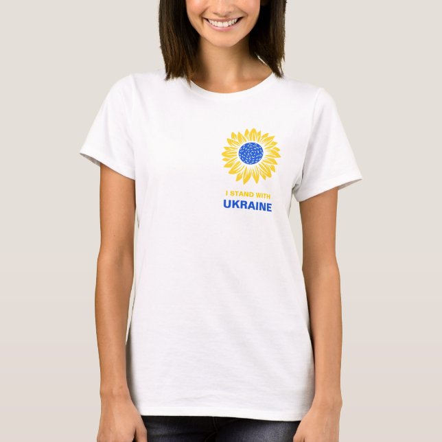 Ukraine Sonnenblume Ukrainische Unterstützung Patr T-Shirt (Vorderseite)