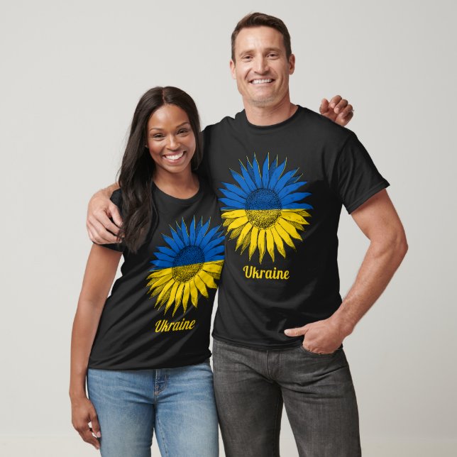Ukraine Sonnenblumen Blau- und Gelbfarben T-Shirt (Unisex)