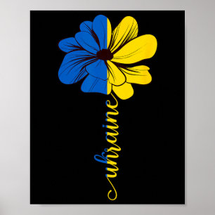 Ukraine-Sonnenblumen-Emblem Vintage Ukrainische Un Poster