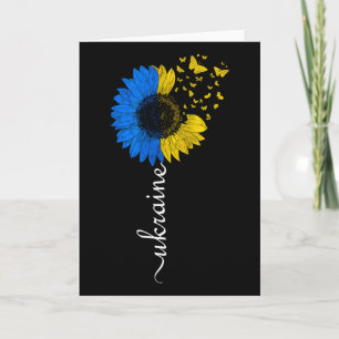 Ukraine Sonnenblumen-Flagge Vintage Ukrainische Fl Karte