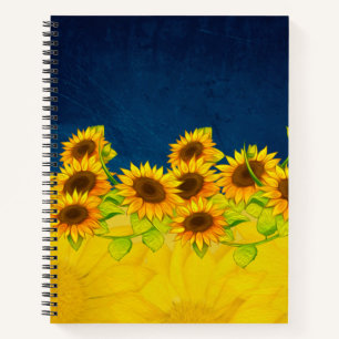 Ukraine Sonnenblumen für Hoffnung und Frieden Notizbuch