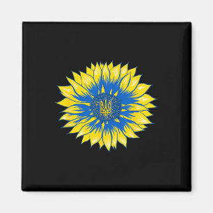 Ukraine Sonnenblumen-Shirt Retro Floral Ukrainisch Magnet