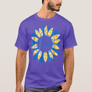 Ukraine Sonnenblumen stehen mit Ukraine Frieden fü T-Shirt