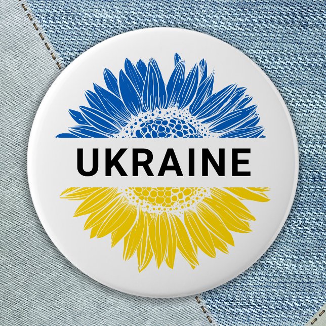 Ukraine Sonnenblumen Unterstützung Solidarität Ukr Button (Von Creator hochgeladen)