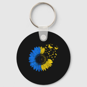 Ukraine Sonnenblumenflagge Vintage Ukrainische Fla Schlüsselanhänger