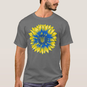 Ukraine Sonnenblumenreflexe ukrainische Flagge  T-Shirt