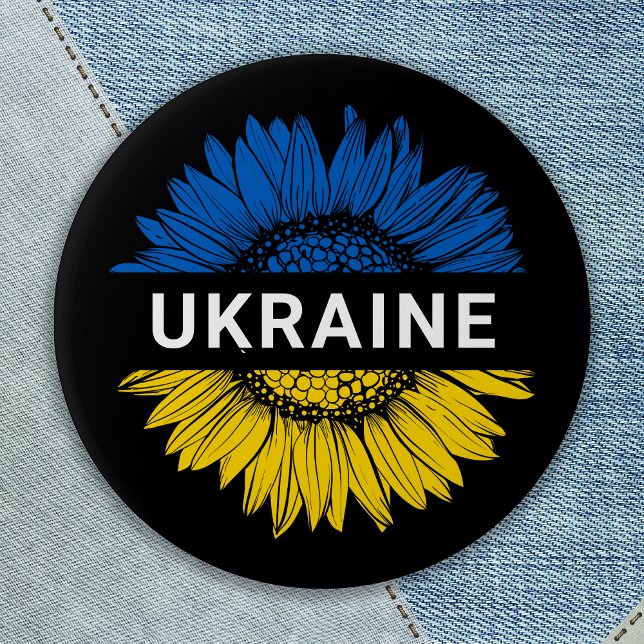 Ukraine Sonnenblumensolidarität Unterstützung Ukra Button (Von Creator hochgeladen)