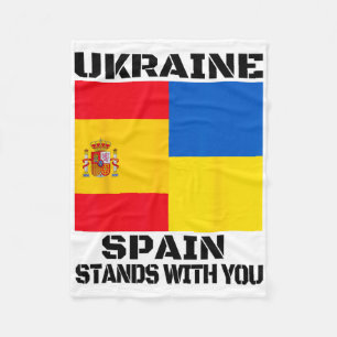 Ukraine Spanien steht an Ihrer Seite Spanische Unt Fleecedecke
