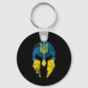 Ukraine Sparta Helmet Ukraine Wappen Flag Männer F Schlüsselanhänger