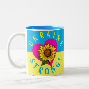 Ukraine stark! Fundraising-Tasse Zweifarbige Tasse