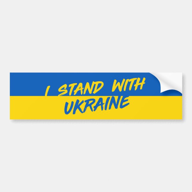 Ukraine stark | I Stand W/Ukraine Autoaufkleber (Vorne)