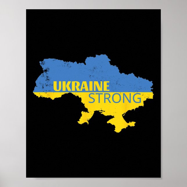 Ukraine Stark - Ich stehe mit Ukraine Frieden  Poster (Vorne)