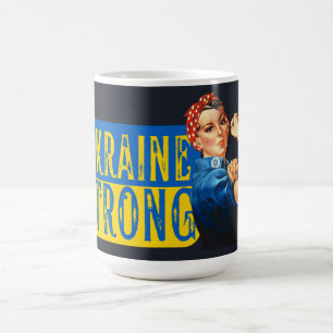 Ukraine Starke Rosie die Nieterin Kaffeetasse