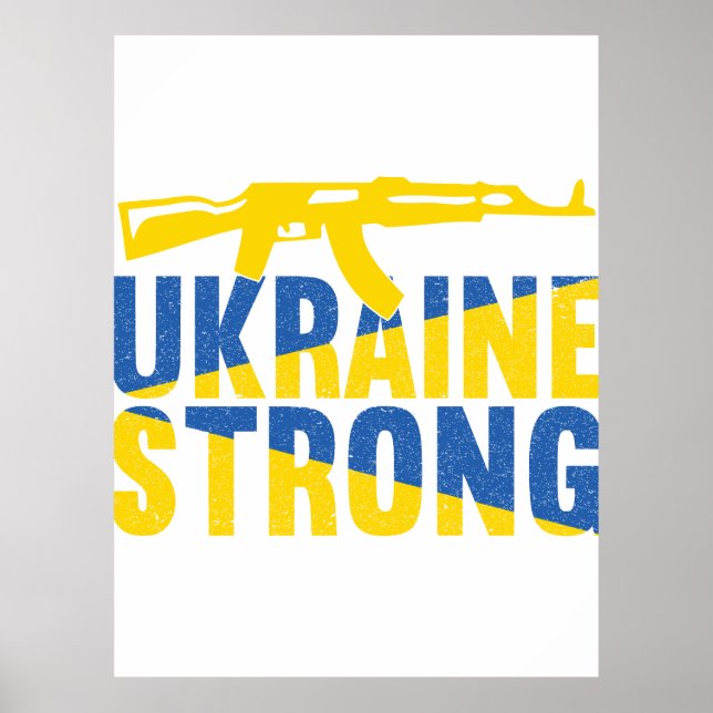 Ukraine: Starke Unterstützung für die Ukraine Poster (Vorne)