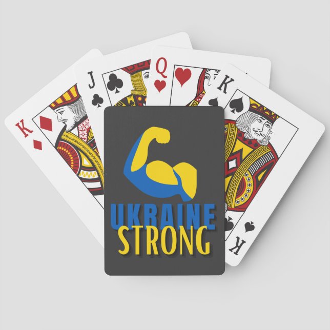 Ukraine Starker Muskel Flex Spielkarten (Rückseite)