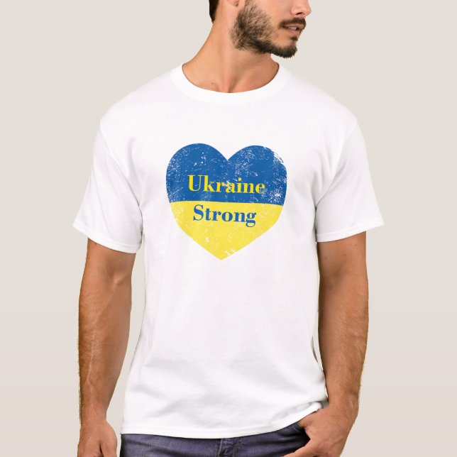 Ukraine Starkes Herz - Ukraine Starke Kleidung T-Shirt (Vorderseite)