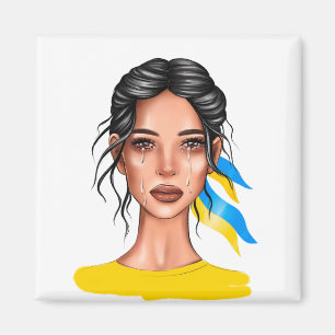 Ukraine stoppt Schwarzes Haar Krieg Magnet