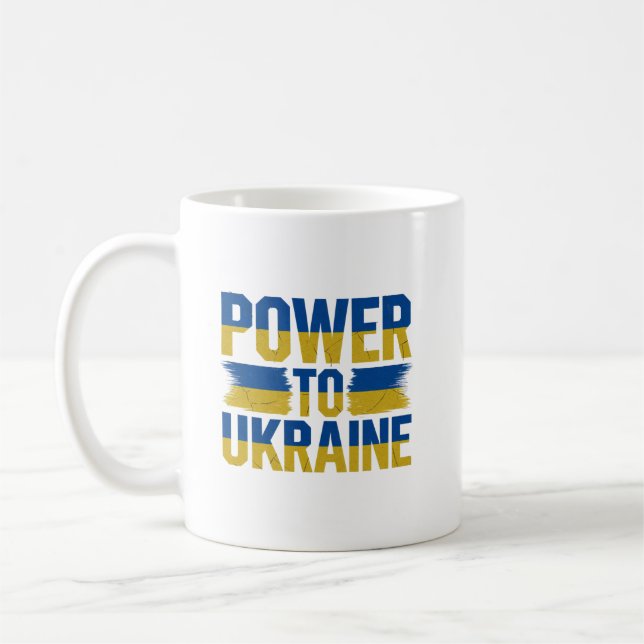 Ukraine Strong - Patriotic Support Coffee Tasse (Links)