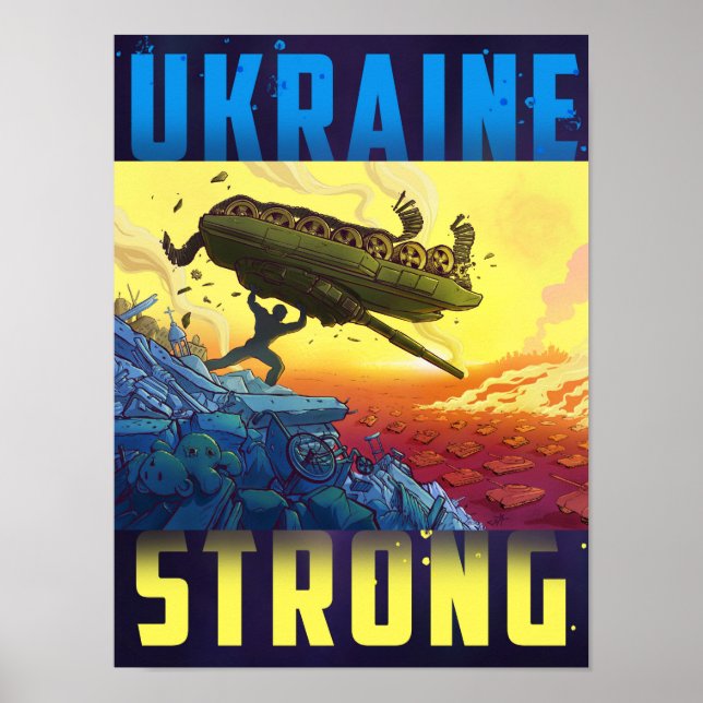 UKRAINE STRONG - Poster (Vorne)