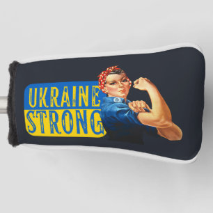 Ukraine Strong Rosie the Riveter Golf Headcover