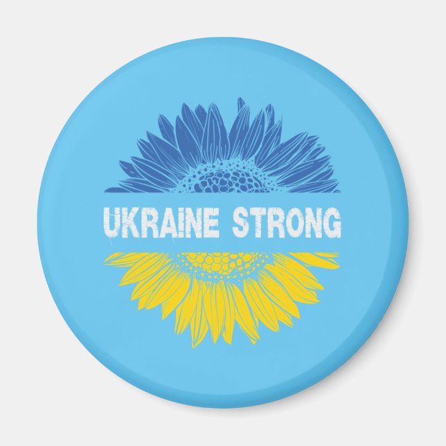 Ukraine Strong Sunflower Magnet (Vorne)