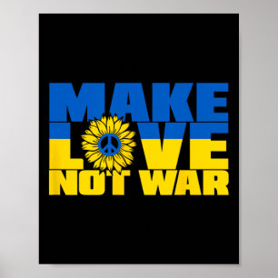 Ukraine Svg Make Love Not War Sonnenblume Poster