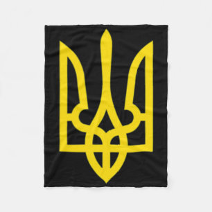 Ukraine Symbol Mittlere Ukrainische Armee Militär Fleecedecke