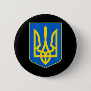 Ukraine Symbol Tryzub Patriotisch Slawa Ukrajini Button