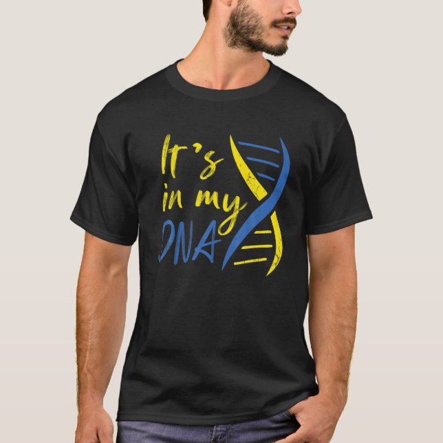 Ukraine T-Shirt Es ist in My-DNA ukrainisch-Gebore (Vorderseite)