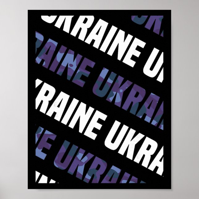 Ukraine-Tarnmuster lila Tarnung  Poster (Vorne)