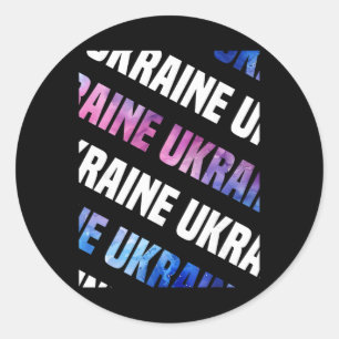 Ukraine-Tarnmuster-Wasserfarbe-Tarnung Runder Aufkleber