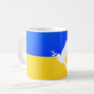 Ukraine Tasse Frieden Taube ukrainische Flaggenfre