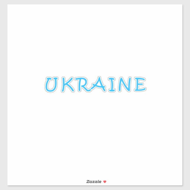 Ukraine-Text Aufkleber (Blatt)