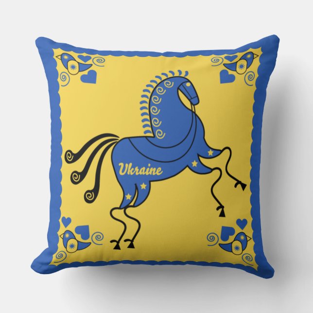 Ukraine Traditionelle slawische Volkskunst Kissen (Vorderseite)