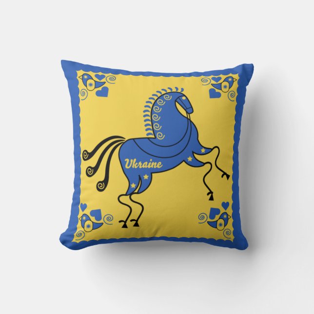 Ukraine Traditionelle slawische Volkskunst Kissen (Vorderseite)