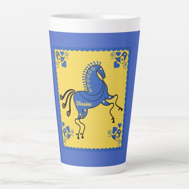 Ukraine Traditionelle slawische Volkskunst Milchtasse (Vorderseite)