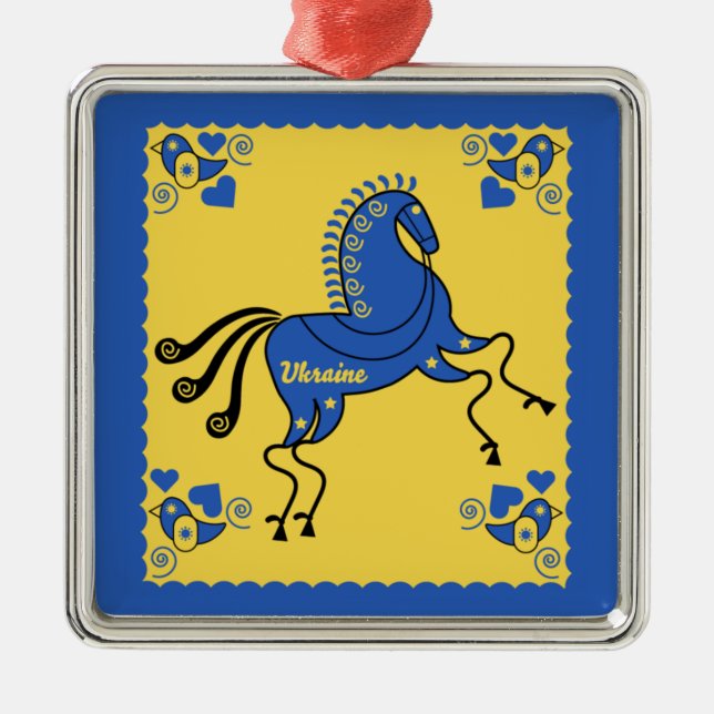 Ukraine Traditionelle slawische Volkskunst Ornament Aus Metall (Vorne)