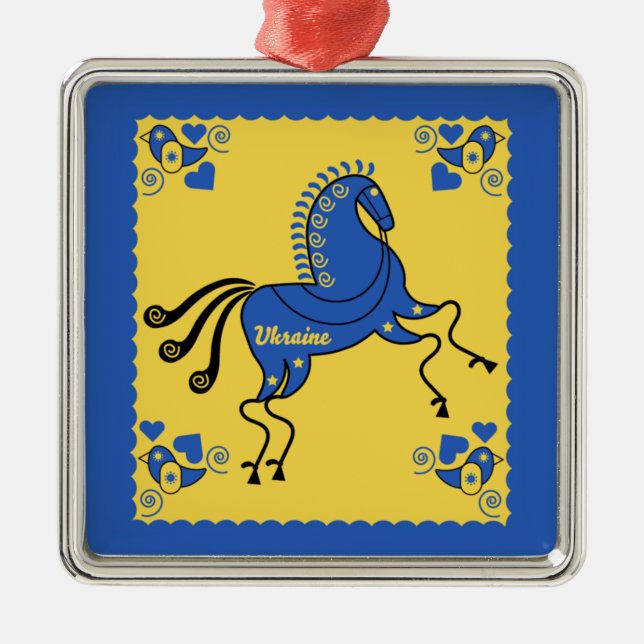 Ukraine Traditionelle slawische Volkskunst Ornament Aus Metall (Vorne)