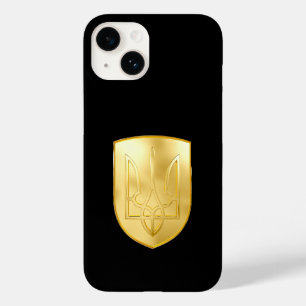 Ukraine Trident Gyrfalcon Wappen Gold Look Case-Mate iPhone 14 Hülle