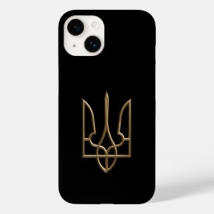 Ukraine Trident Gyrfalcon Wappen golden Case-Mate iPhone 14 Hülle